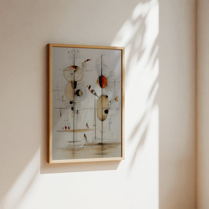 Geometric Abstract Linear Bird Inspired by Kandinsky  – Art Print Inspired By Artist